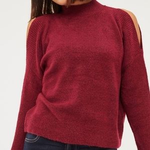 *FREE With Purchase!* BNWT Ardene Cold Shoulder Sweater in Red, XS